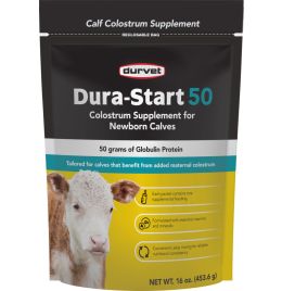 Durvet Dura-Start 50 Newborn Calves Colostrum Supplement Powder [16oz]