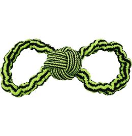 Jolly Pet Green/Black Knot N Chew Tugger [Sm/Med]