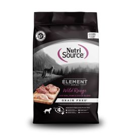 NutriSource Element Series Wild Range Chicken, Pork & Bison Dog Food [24lb]