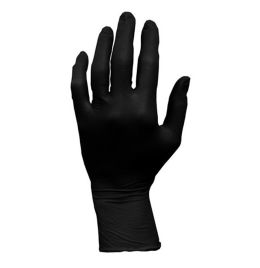 ProWorks GL-N105 Black Nitrile Powder Free Disposable XL Exam Gloves [100 ct]