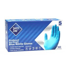 Safety Zone Blue Powder Free Nitrile Glove 4.5ml (Small) [100ct]