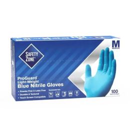 Safety Zone Blue Powder Free Nitrile Glove 3.5ml (Medium) [100ct]