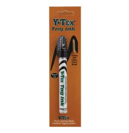 Y-TEX Tag Pen-2 Tips (Broad & Fine) Black