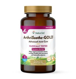 NaturVet ArthriSoothe-GOLD Level 3 Joint Care Soft Chews for Cats and Dogs [90ct]