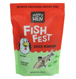 Happy Hen Fish Fest Dried Minnow Poultry Treats [10oz]