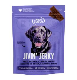 NutriSource Jivin' Jerky Beef, Turkey & Salmon Dog Treats [4oz]