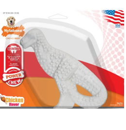Nylabone Dental Power Chew Dinosaur Chicken Flavor Dog Chew Toy